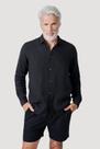 Camisa Reserva ML Linho Puro Básico Preto - Cor Preto - Tamanho M/M