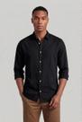 Camisa Reserva ML Masculina Regular Como Linho Mescla Preta - Cor Preto - Tamanho M/M
