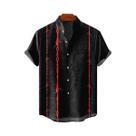 Camisa Retro De Linho Masculina, Confortável E Fresca Para O Verão, Manga Curta Com Estampa De Arte Camisa Retro De Linho Masculina, Confortável E Fresca Para O Verão, Manga Curta Com Estampa De Arte
