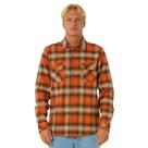 Camisa Rip Curl Count Flannel Marrom Xadrez Masculino Camisa Rip Curl Count Flannel Marrom Xadrez Masculino