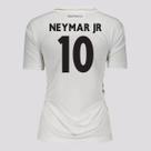 Camisa Santos Deslocar 10 Neymar Jr Feminina Branca