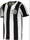 Camisa Santos Listrada Retrô 1978 Licenciado e Oficial Meninos da Vila Alvinegro Original Camiseta Camisa Santos Listrada Retrô 1978 Licenciado e Oficial Meninos da Vila Alvinegro Original Camiseta
