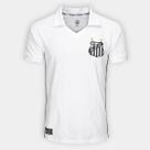 Camisa Santos Listrada Retrô 1978 Meninos da Vila Alvinegro Camiseta Manto Sagrado Peixe Licenciada 2010 Campeão Copa do Brasil