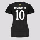 Camisa Santos Logo Feminina Preta 10 Neymar Jr Camisa Santos Logo Feminina Preta 10 Neymar Jr