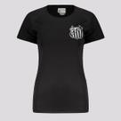 Camisa Santos Logo Feminina Preta Camisa Santos Logo Feminina Preta