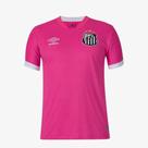 Camisa Santos Outubro Rosa 23/24 s/n Umbro Masculina - Rosa+Branco