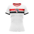 Camisa São Paulo Baby Look Stencil Tricolor - Feminina Camisa São Paulo Baby Look Stencil Tricolor - Feminina