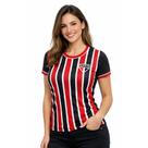 Camisa São Paulo Classmate Feminina Preto e Vermelho -