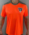 Camisa São Paulo Sampa Unissex Laranja Cinza Treino
