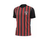 Camisa São Paulo Torcedor Adulto Listrada Vermelho E Preto Licenciada