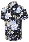 Camisa Simmashah Hawaiian Floral Roxa de Manga Curta L Camisa Simmashah Hawaiian Floral Roxa de Manga Curta L