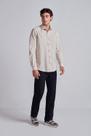 Camisa Slim Fit - Bege Areia