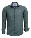 Camisa Social Amil Comfort Manga Longa Tecido Liso Algodão Elastano 1890