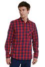 Camisa Social Amil Manga Longa Com Bolso Xadrez Fio Tinto 100% Algodão 1925