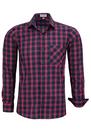 Camisa Social Amil Manga Longa Com Bolso Xadrez Fio Tinto 100% Algodão 1925