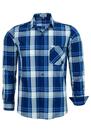 Camisa Social Amil Manga Longa Com Bolso Xadrez Fio Tinto 100% Algodão 1925