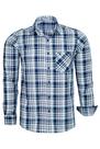 Camisa Social Amil Manga Longa Com Bolso Xadrez Fio Tinto 100% Algodão 1925