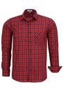 Camisa Social Amil Manga Longa Com Bolso Xadrez Fio Tinto 100% Algodão 1925