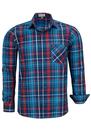 Camisa Social Amil Manga Longa Com Bolso Xadrez Fio Tinto 100% Algodão 1925