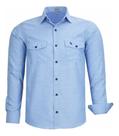 Camisa Social Amil Masculina 2 Bolsos Fácil De Passar 1852