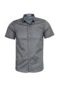 Camisa Social Amil Masculina Manga Curta Slim Sem Bolso Algodão 1799