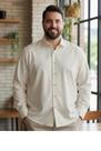 Camisa Social Amil Masculina Manga Longa Plus Size Linho 1935 Camisa Social Amil Masculina Manga Longa Plus Size Linho 1935