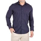 Camisa Social Azul Quadriculada