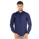Camisa Social Azul Quadriculado Tamanho:GGCor:AzulGenero:Homem
