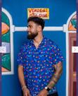 Camisa Social Botão Divertida Unissex Bandeirinha Junina