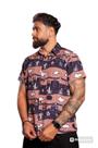 Camisa Social Botão Divertida Unissex Noite do Interior