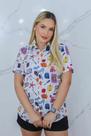 Camisa Social Botão Divertida Unissex Objetos Princesas