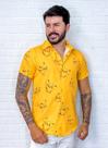 Camisa Social Botão Divertida Unissex Pikachu