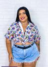 Camisa Social Botão Divertida Unissex Stitch & Lilo