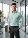 Camisa Social de Linho Slim Fit Premium Arrow _Verde Menta Camisa Social de Linho Slim Fit Premium Arrow _Verde Menta