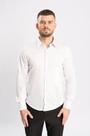 Camisa Social Extra Branca com Punho Duplo Fio Egipcío