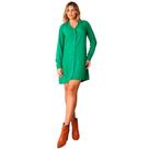 Camisa Social Feminina Chemise Manga Longa Vestido Curto Casual