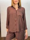 Camisa Social Feminina com Bolso Exclusiva
