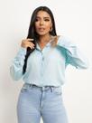Camisa Social Feminina Manga Longa Comprida