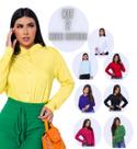 Camisa Social Feminina Manga Longa Kit 2 Un Casual Básica