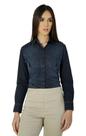 Camisa Social Feminina Preta Jeans Slim Manga Longa