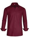 Camisa social GIANEN Burgundy Wine Red Maroon tamanho XXL para homens