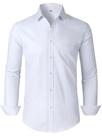 Camisa social GIANEN de manga comprida Slim Fit branca de algodão/poliéster Camisa social GIANEN de manga comprida Slim Fit branca de algodão/poliéster