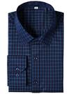 Camisa social GIANEN Wrinkle Free Plaid Gingham Check Navy XXL
