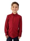 Camisa Social Infantil Marsala Botão Festa Casamento Luxo