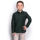 Camisa Social Infantil Menino Manga Longa Estampada Casual