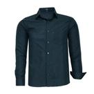 Camisa Social LBL Masculina Manga Longa Comfort Com Bolso Fácil Passar 3027