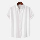 Camisa Social lisa Masculina Manga Curta Slim Fit 100% Viscose Ideal para Saida de Praia Camisa Social lisa Masculina Manga Curta Slim Fit 100% Viscose Ideal para Saida de Praia