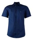Camisa Social Manga Curta Amil Bolso Liso 100% Algodão 1686