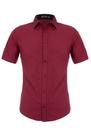 Camisa Social Manga Curta Masculina Lisa Slim Camiseta Curta (MC MARSALA) Camisa Social Manga Curta Masculina Lisa Slim Camiseta Curta (MC MARSALA)