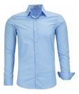 Camisa Social Manga Longa Slim Amil Liso 100% Algodão 1796
